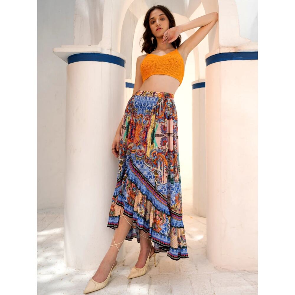 Anthropologie Bhanuni by Jyoti Allaire High Low Maxi Skirt Size 4
